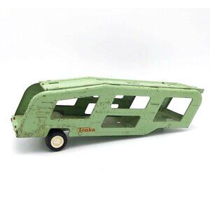 Vintage 1950s Tonka Car Carrier Trailer ONLY - Seafoam Green - Pressed Steel